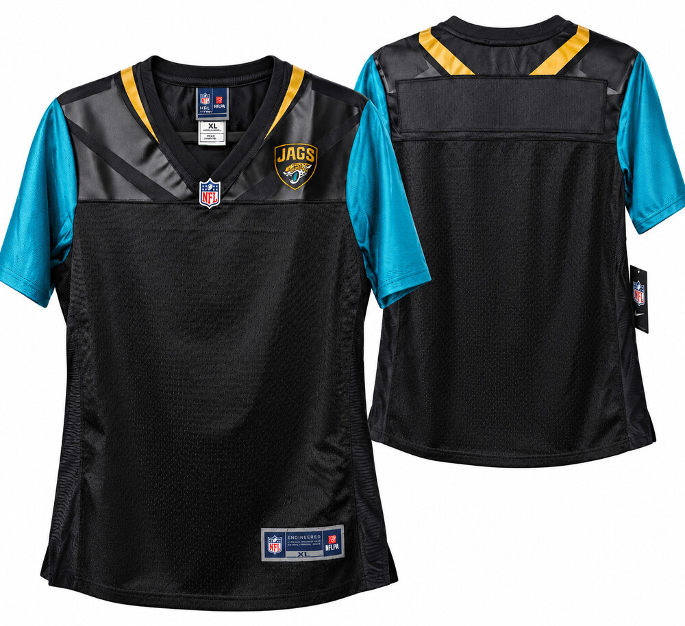 Jacksonville Jaguars Women's Customizable Game Jersey – Black
